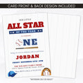 baseball first birthday invite